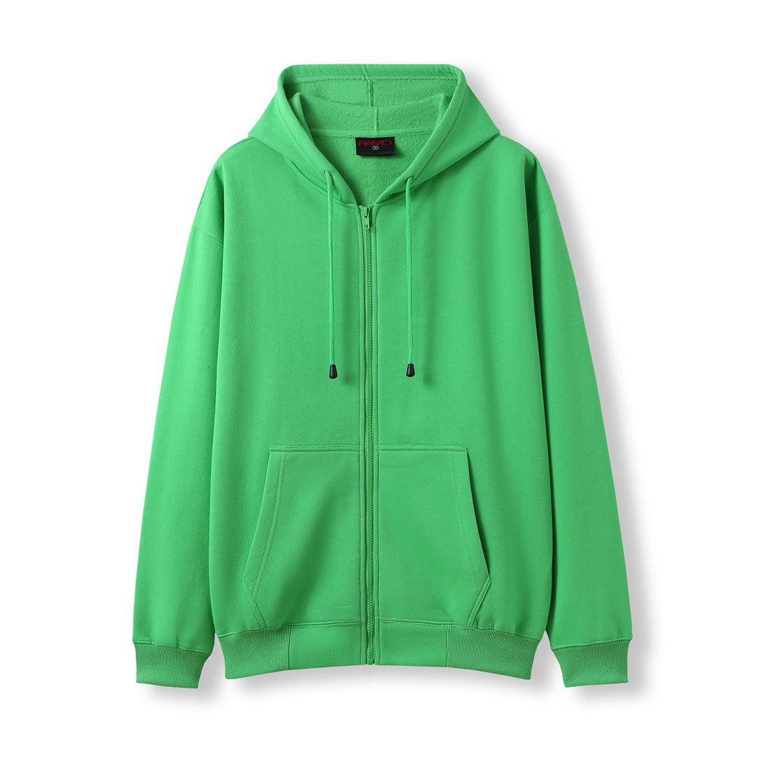 Ramo The Kangaroo Pocket Zipped Hoodie | Mens Emerald Outerwear