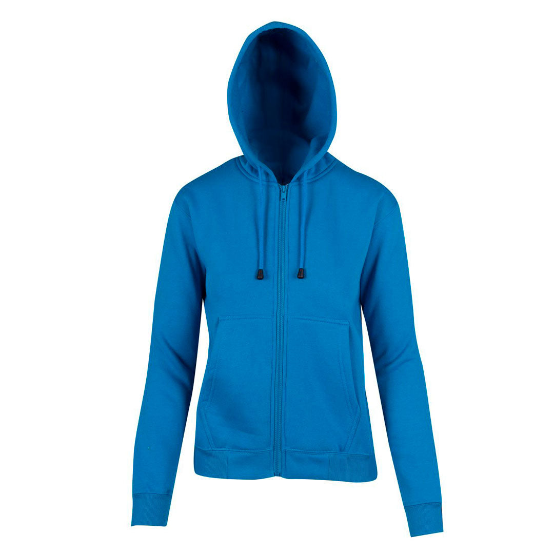 Ramo The Kangaroo Pocket Zipped Hoodie | Ladies Azure Outerwear