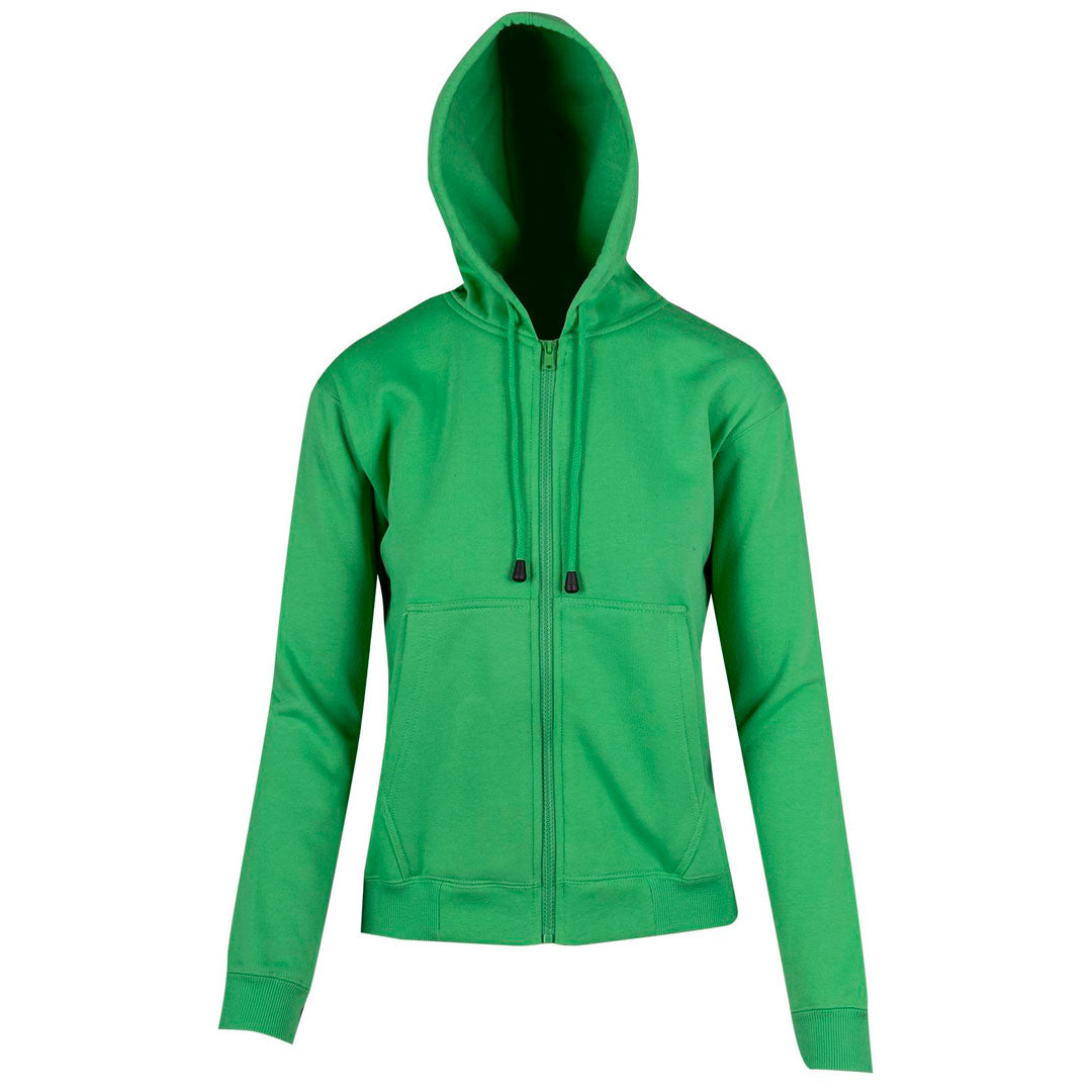 Ramo The Kangaroo Pocket Zipped Hoodie | Ladies Emerald Outerwear