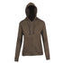 Ramo The Kangaroo Pocket Zipped Hoodie | Ladies Khaki Outerwear