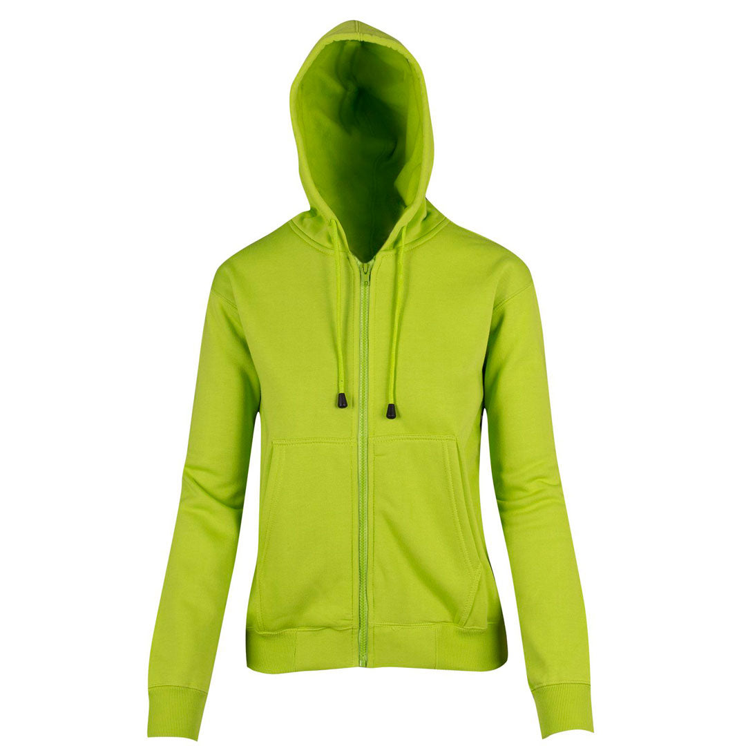 Ramo The Kangaroo Pocket Zipped Hoodie | Ladies Lime Outerwear