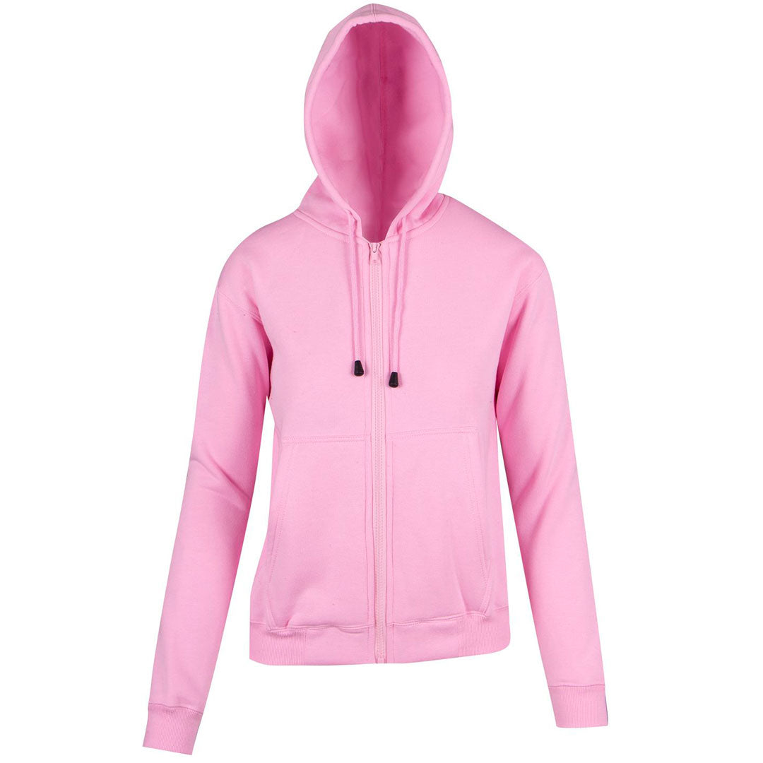 Ramo The Kangaroo Pocket Zipped Hoodie | Ladies Pink Outerwear