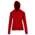 Ramo The Kangaroo Pocket Zipped Hoodie | Ladies Red Outerwear