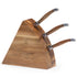 Po 'Di Fame The Wedge Cheese Knife Block Set Wood Serveware