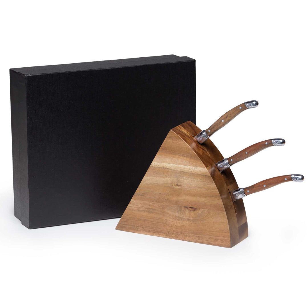 Po 'Di Fame The Wedge Cheese Knife Block Set Serveware