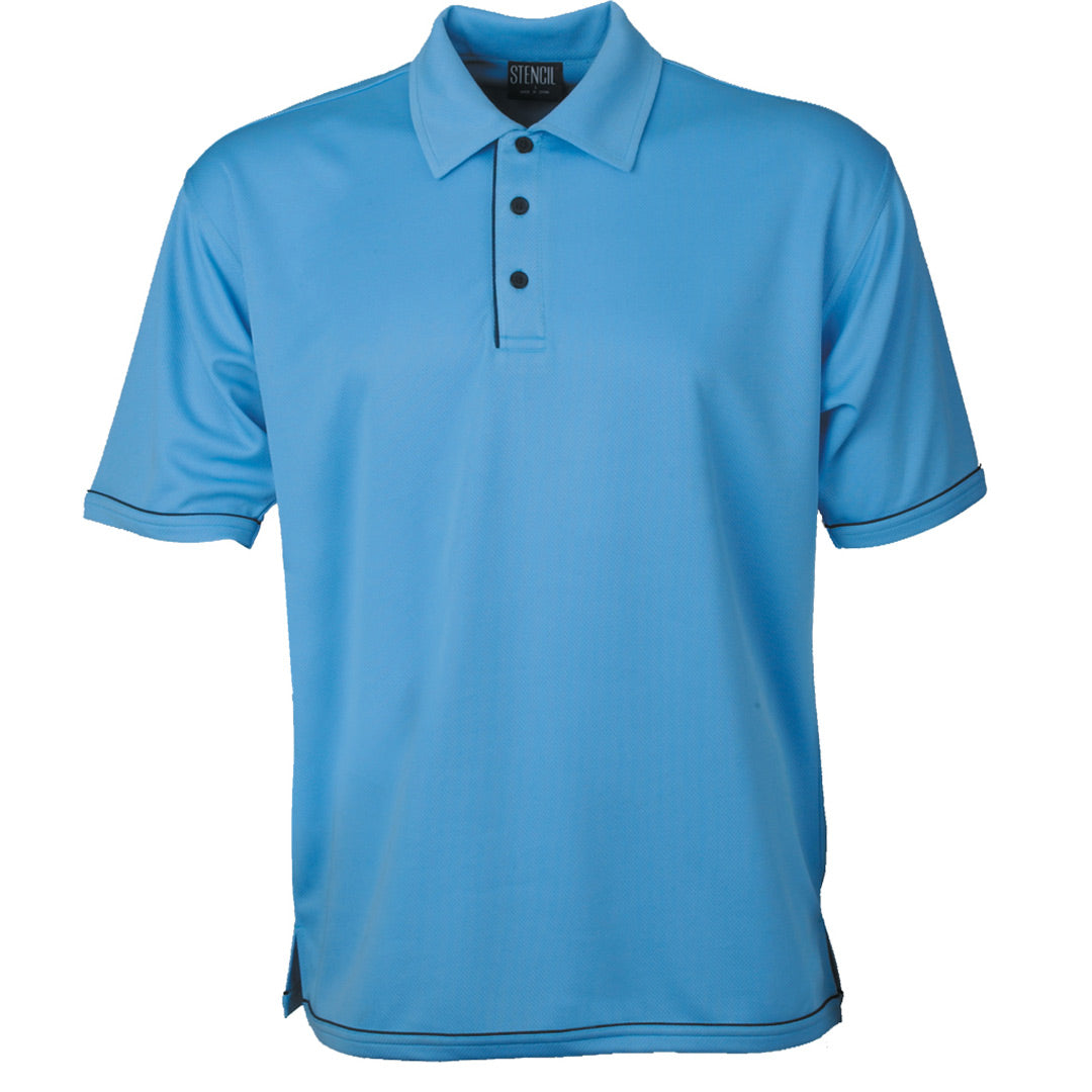 Stencil The Cool Dry Polo | Mens | Short Sleeve Bimini Blue/Navy Shirts & Tops