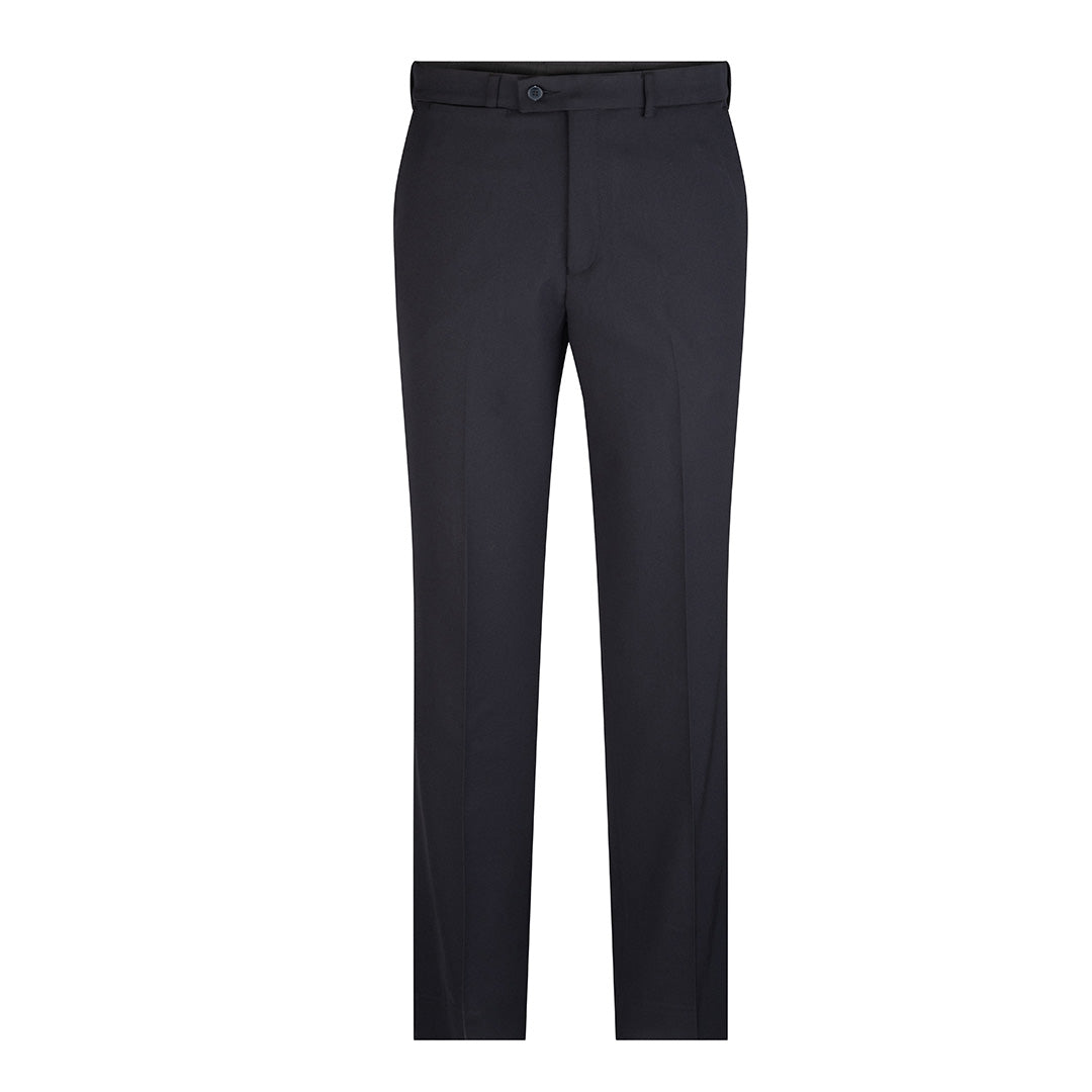 LSJ Collection The Flat Front Pant | Poly Viscose | Mens Navy Pants