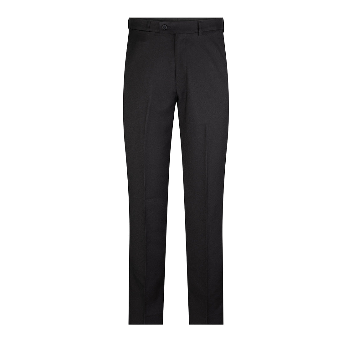 LSJ Collection The Flat Front Pant | Wool | Mens Black Pants