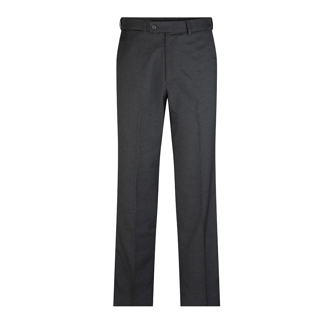 LSJ Collection The Flat Front Pant | Wool | Mens Charcoal Pants