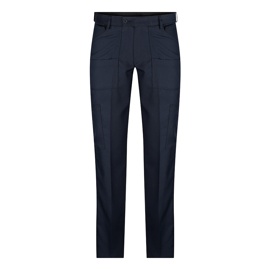LSJ Collection The Straight Leg Multi Pocket Pant | Poly Viscose | Mens Navy Pants