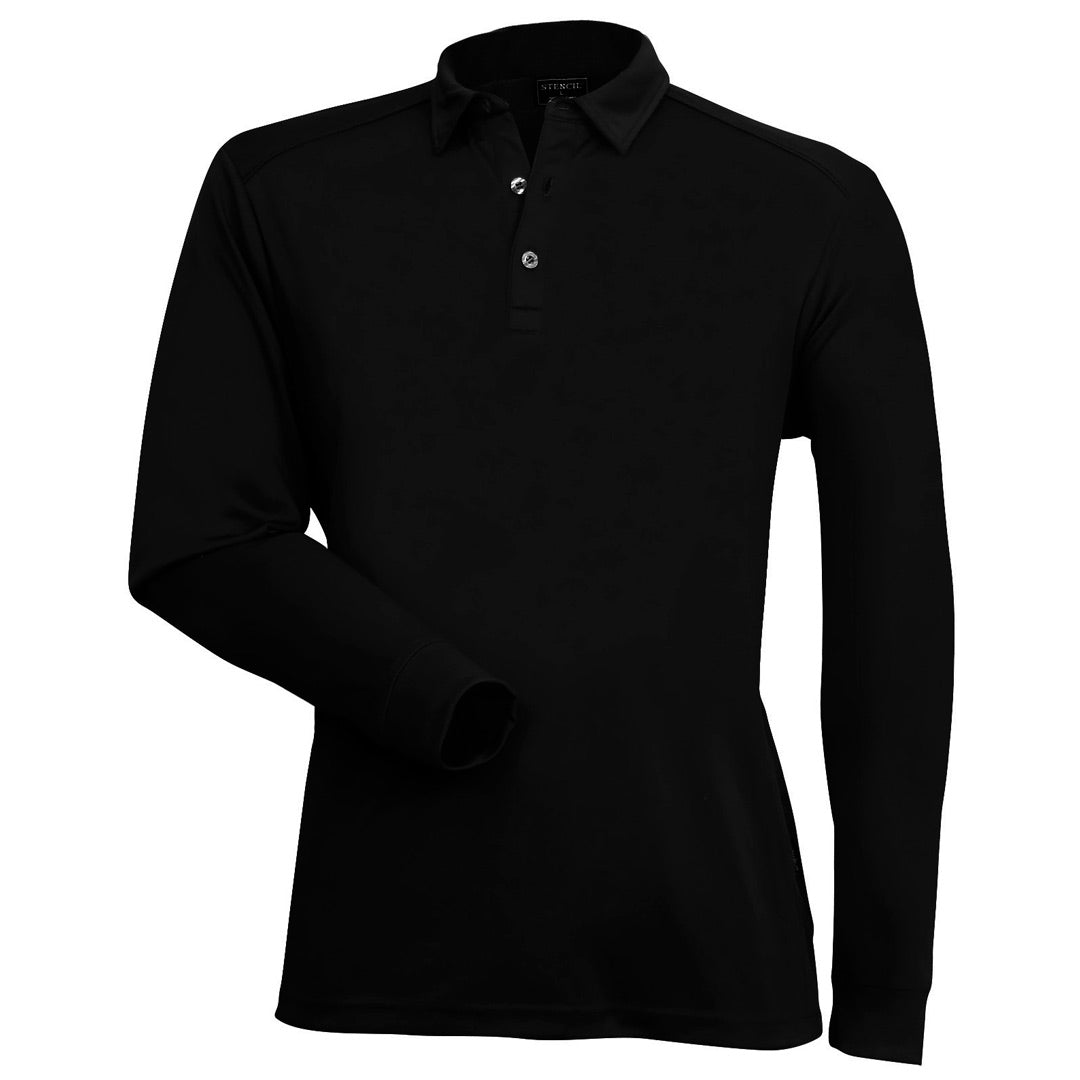 Stencil The Freshen Polo | Mens | Long Sleeve Black Shirts & Tops