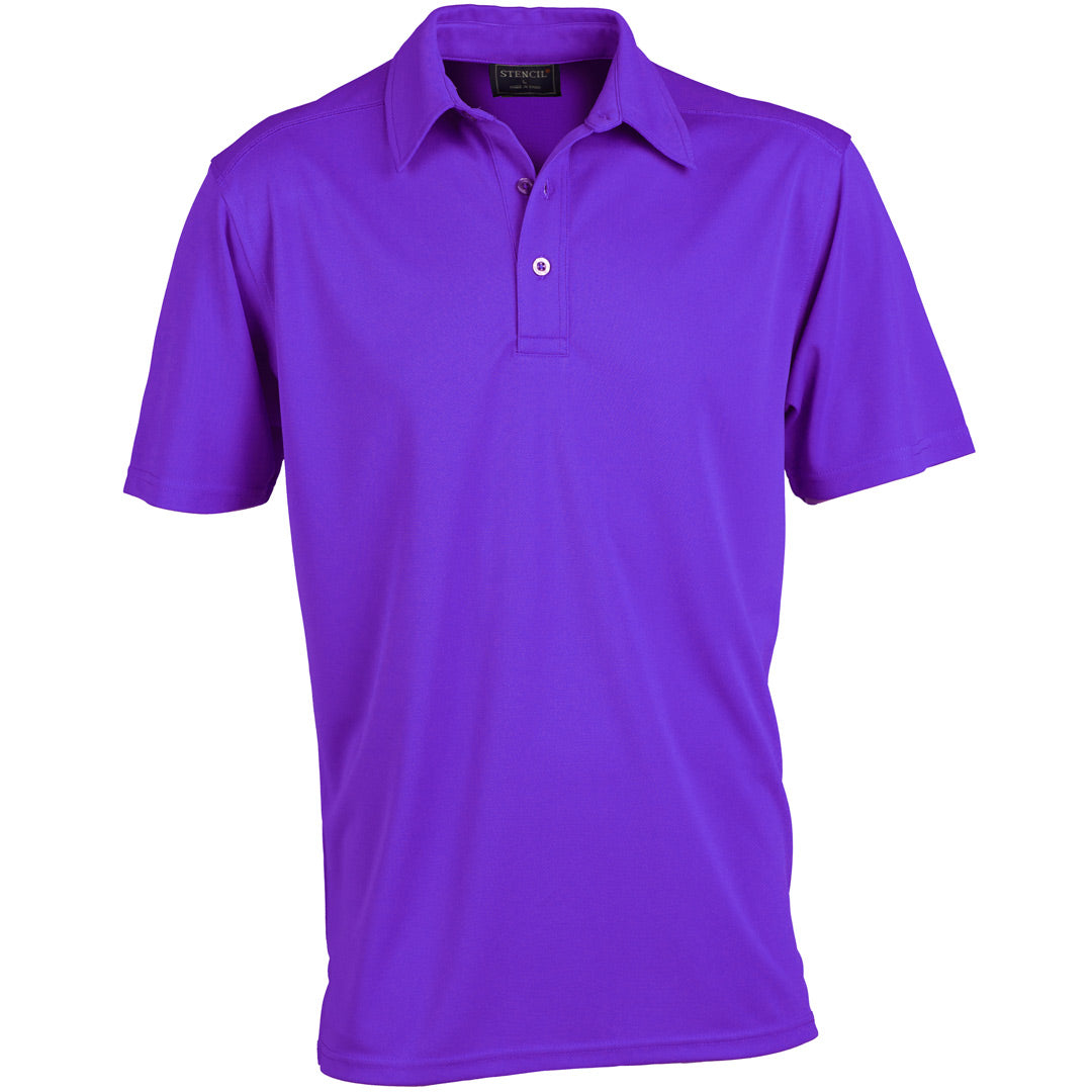 Stencil The Glacier Polo | Mens | Short Sleeve Purple Shirts & Tops