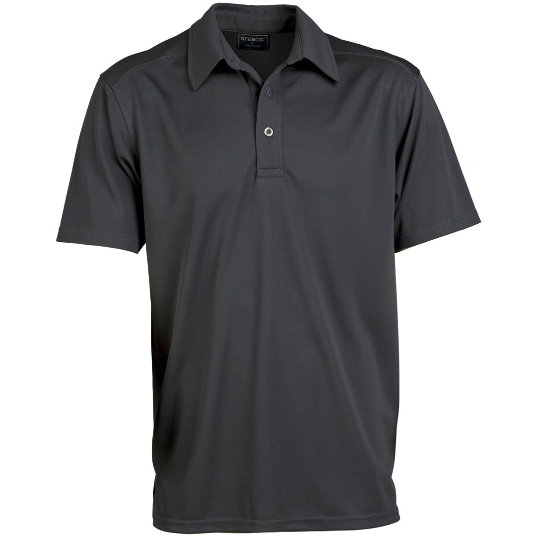 Stencil The Glacier Polo | Mens | Short Sleeve Charcoal Shirts & Tops