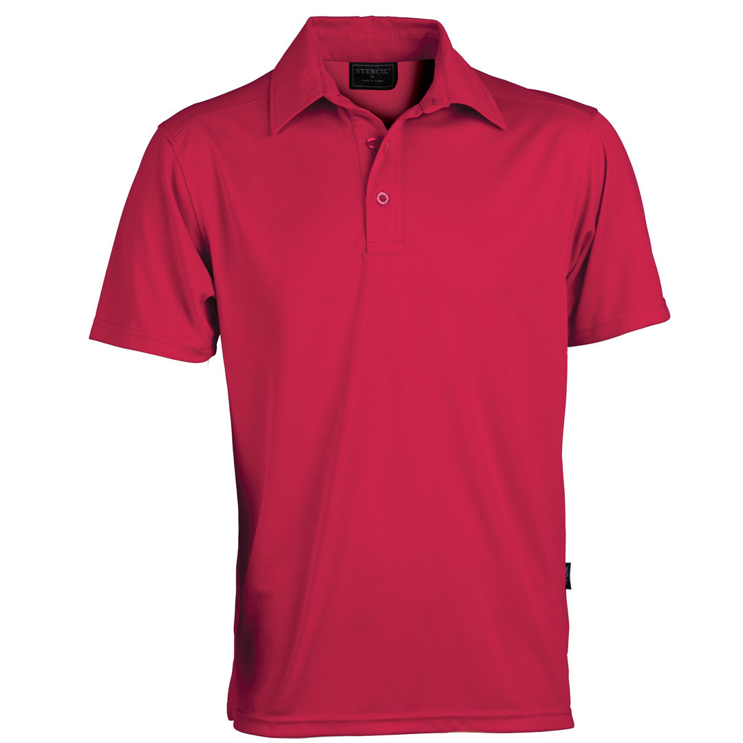 Stencil The Glacier Polo | Mens | Short Sleeve Red Shirts & Tops