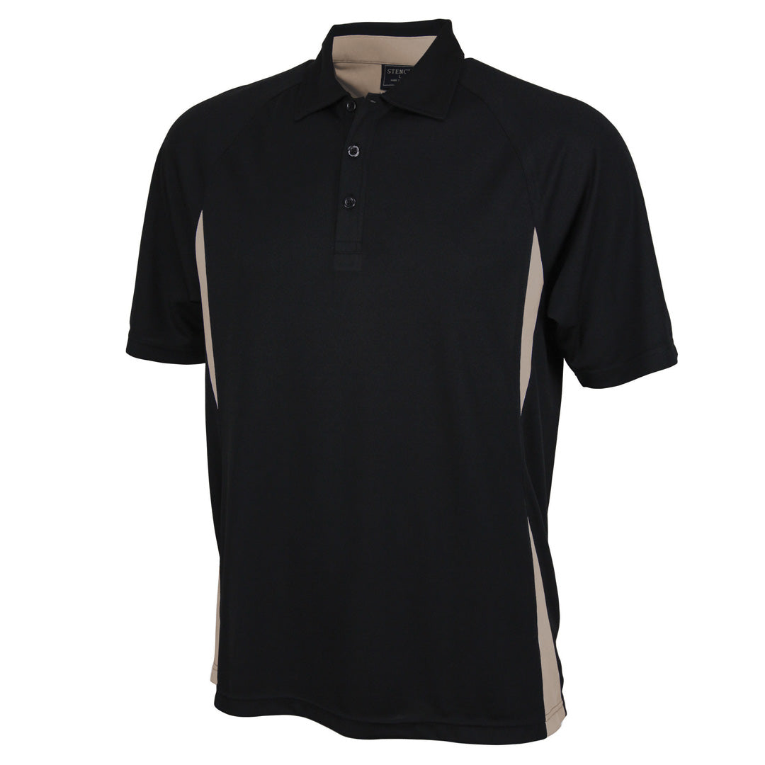 Stencil The Arctic Polo | Mens | Short Sleeve Black Shirts & Tops