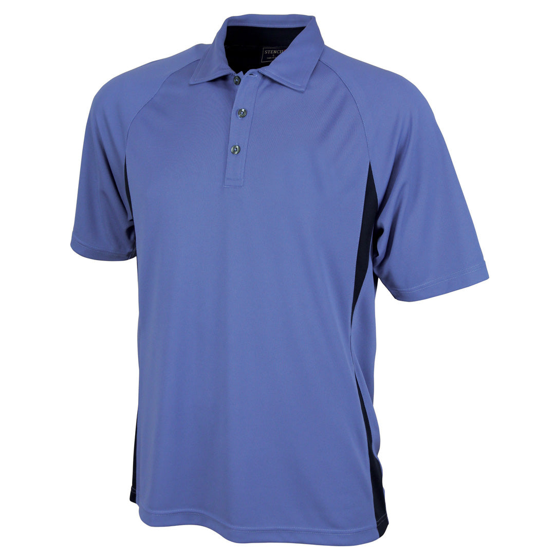 Stencil The Arctic Polo | Mens | Short Sleeve Dusty Blue Shirts & Tops