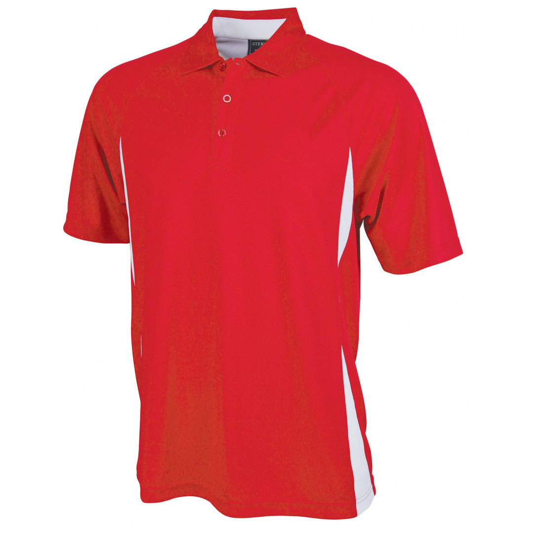 Stencil The Arctic Polo | Mens | Short Sleeve Red Shirts & Tops