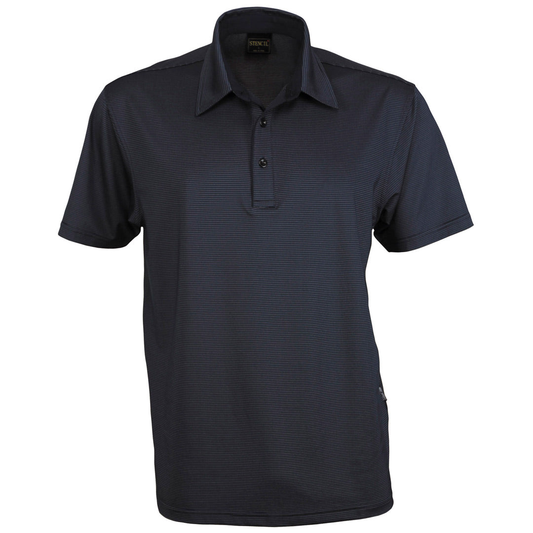 Stencil The Silvertech Polo | Mens | Short Sleeve Navy/Silver Shirts & Tops