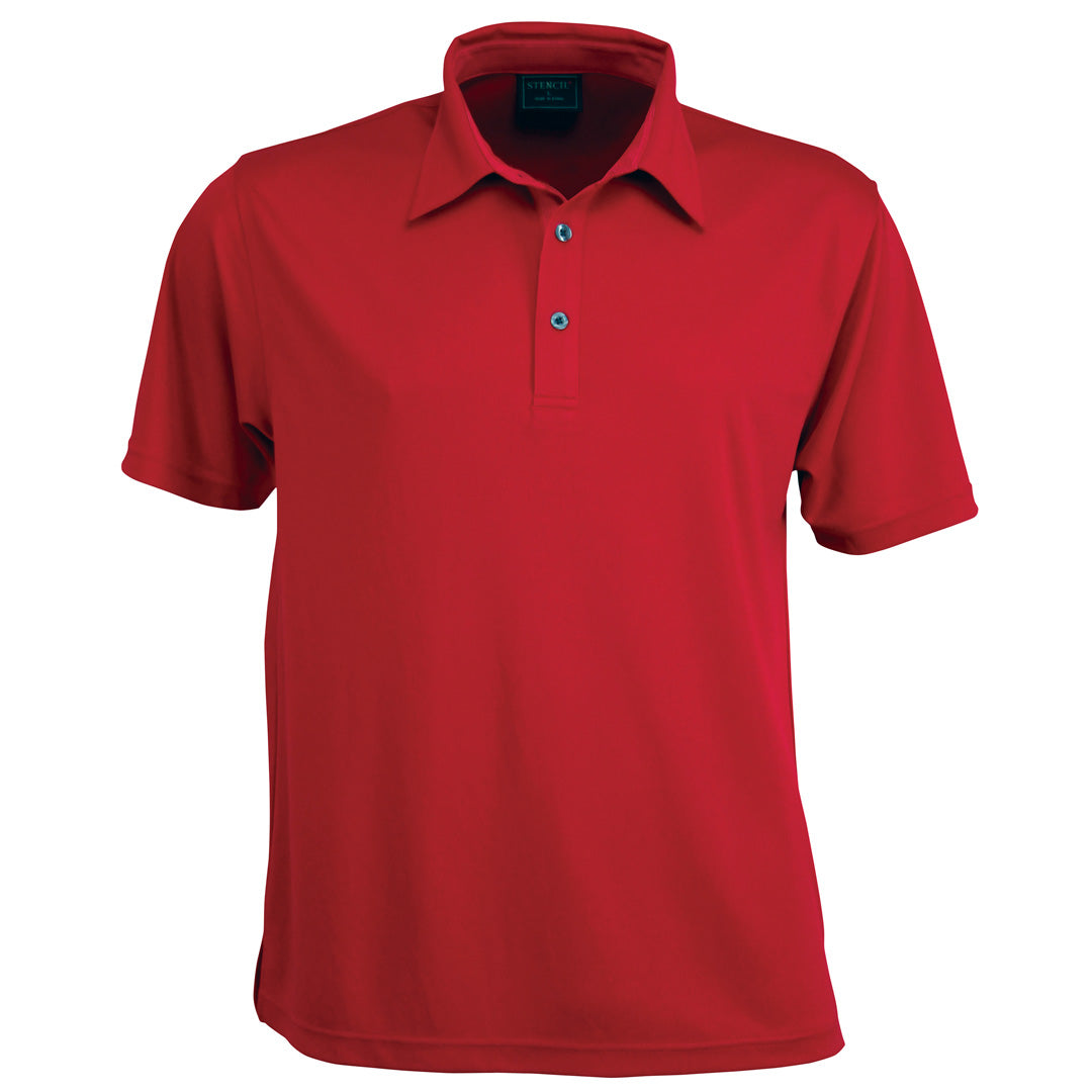 Stencil The Argent Polo | Mens | Short Sleeve Red Shirts & Tops