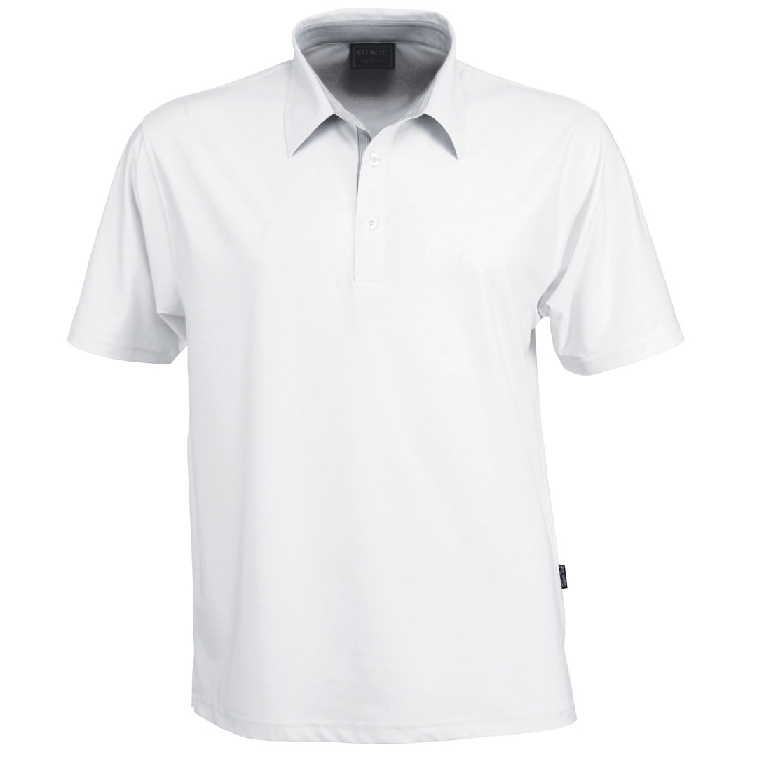 Stencil The Argent Polo | Mens | Short Sleeve White Shirts & Tops