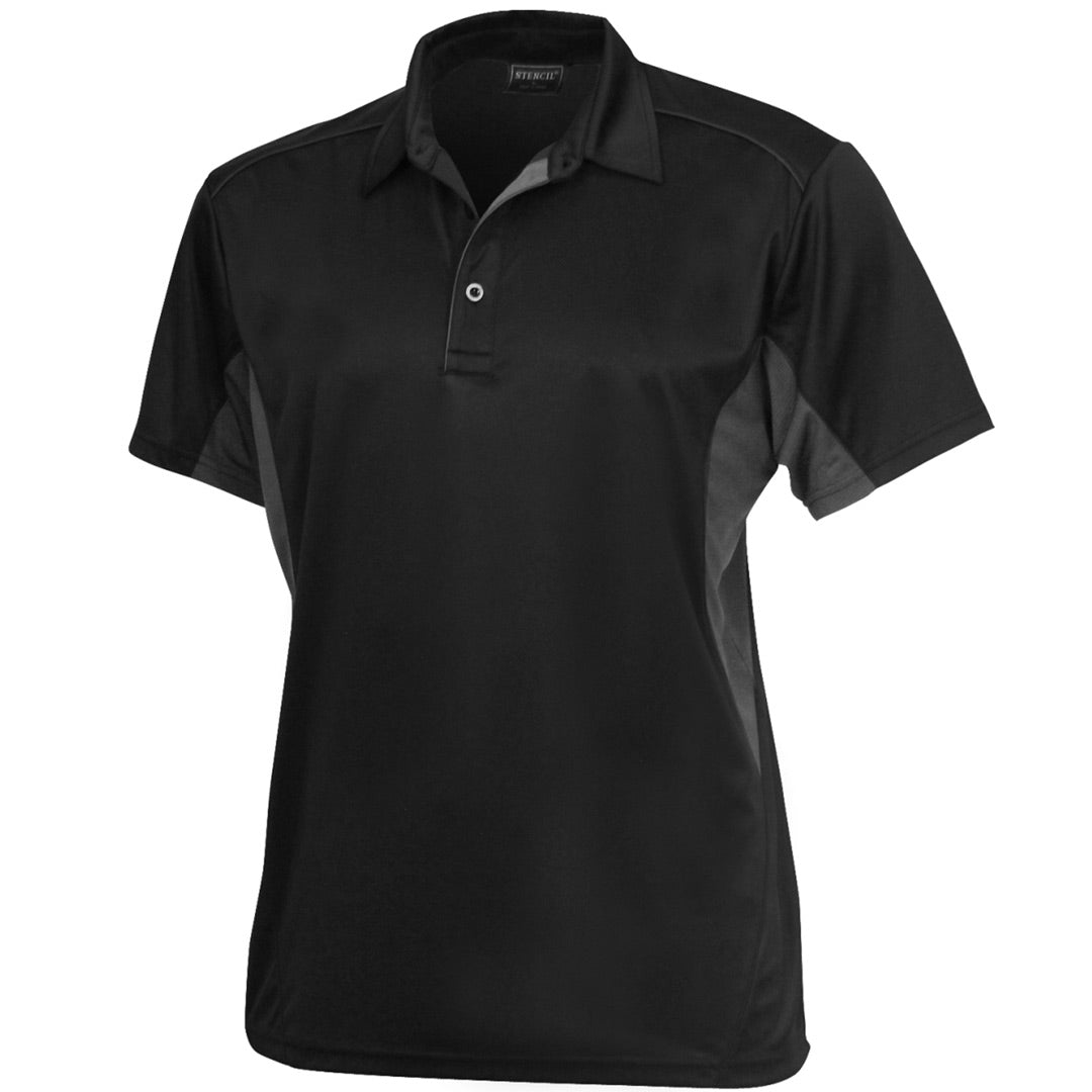 Stencil The Freshen Polo | Mens | Short Sleeve Black/Charcoal Shirts & Tops