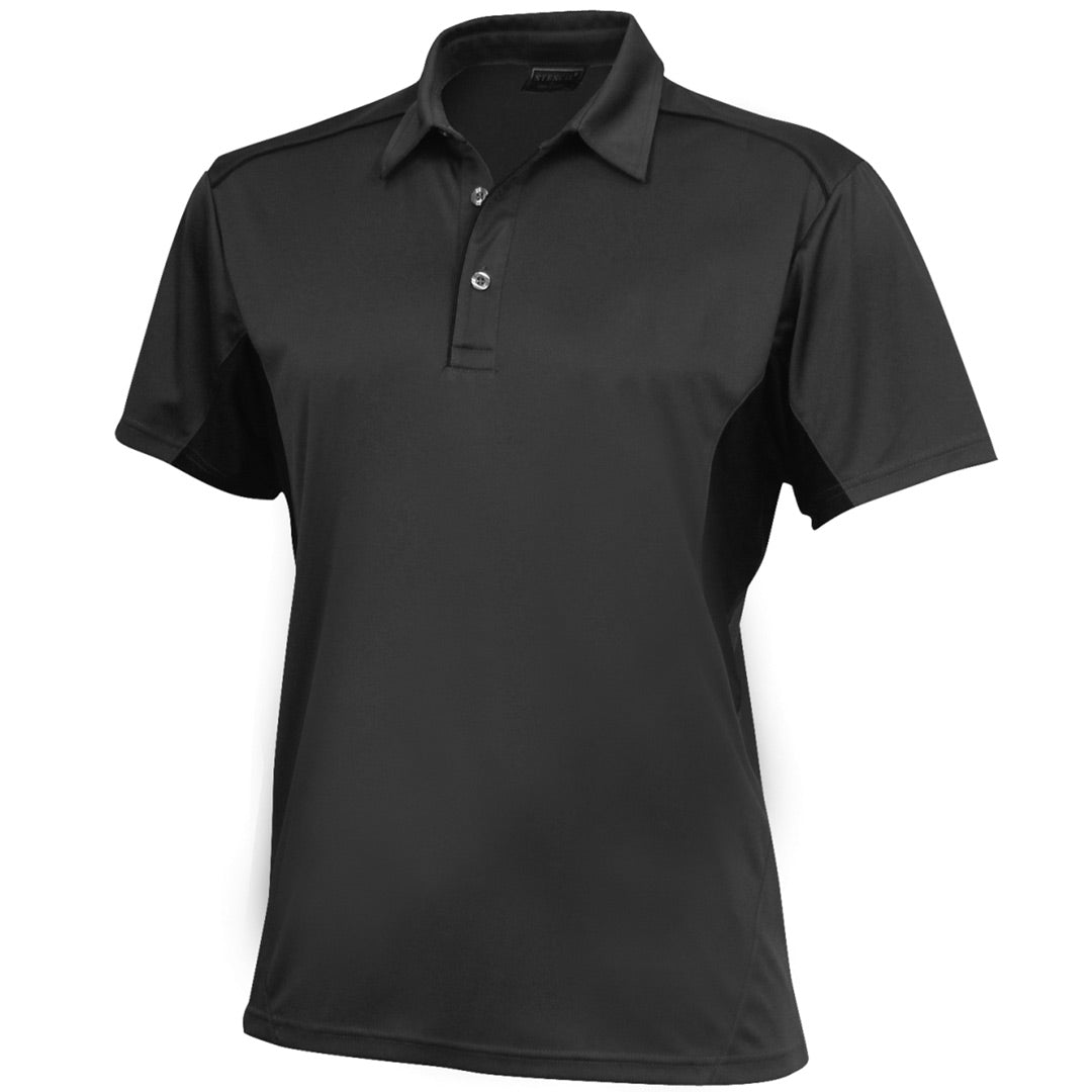 Stencil The Freshen Polo | Mens | Short Sleeve Charcoal/Black Shirts & Tops