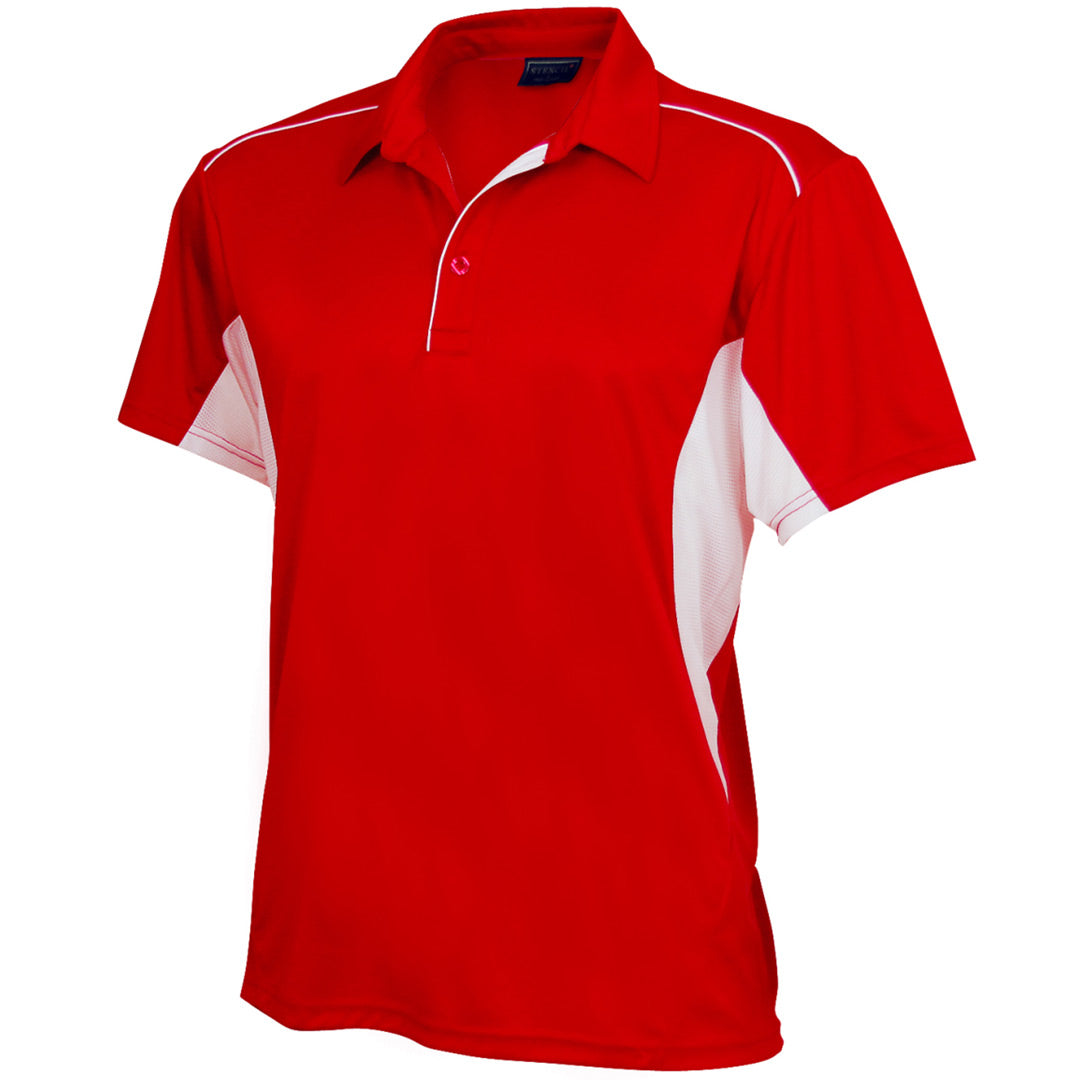 Stencil The Freshen Polo | Mens | Short Sleeve Red/White Shirts & Tops