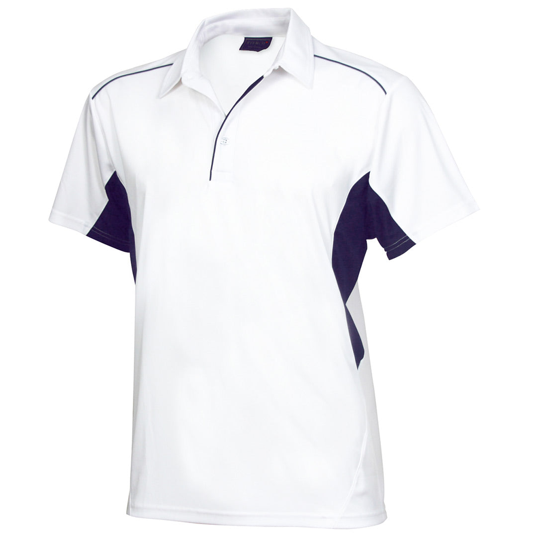 Stencil The Freshen Polo | Mens | Short Sleeve White/Navy Shirts & Tops