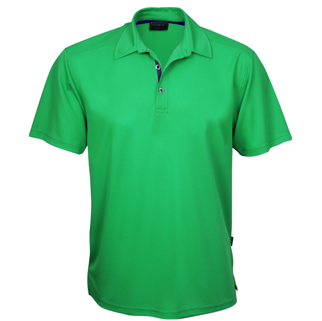 Stencil The Superdry Polo | Mens | Short Sleeve Green/Navy Shirts & Tops