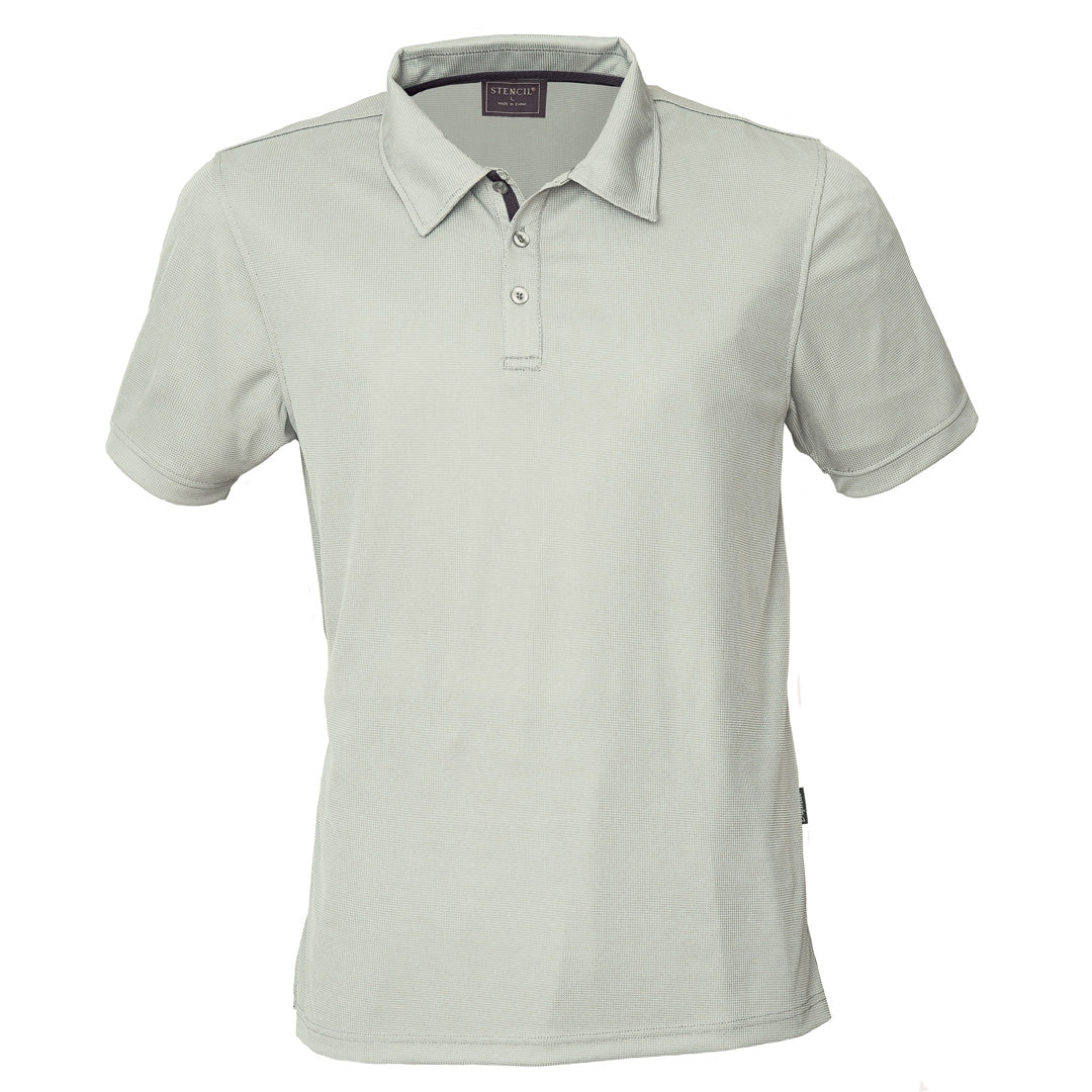Stencil The Superdry Polo | Mens | Short Sleeve Light Grey/Charcoal Shirts & Tops