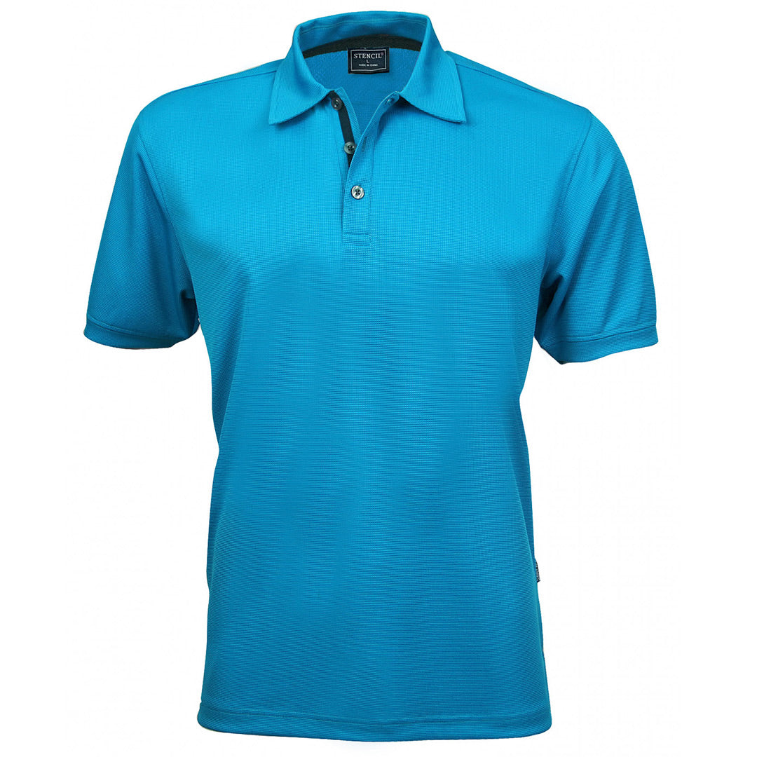 Stencil The Superdry Polo | Mens | Short Sleeve Mid Blue/Navy Shirts & Tops
