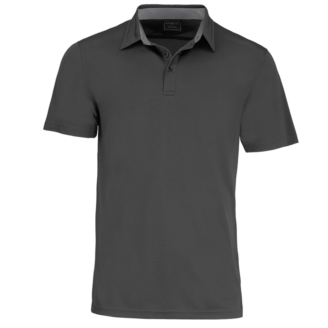 Stencil The Kahave Polo | Mens | Short Sleeve Charcoal Shirts & Tops