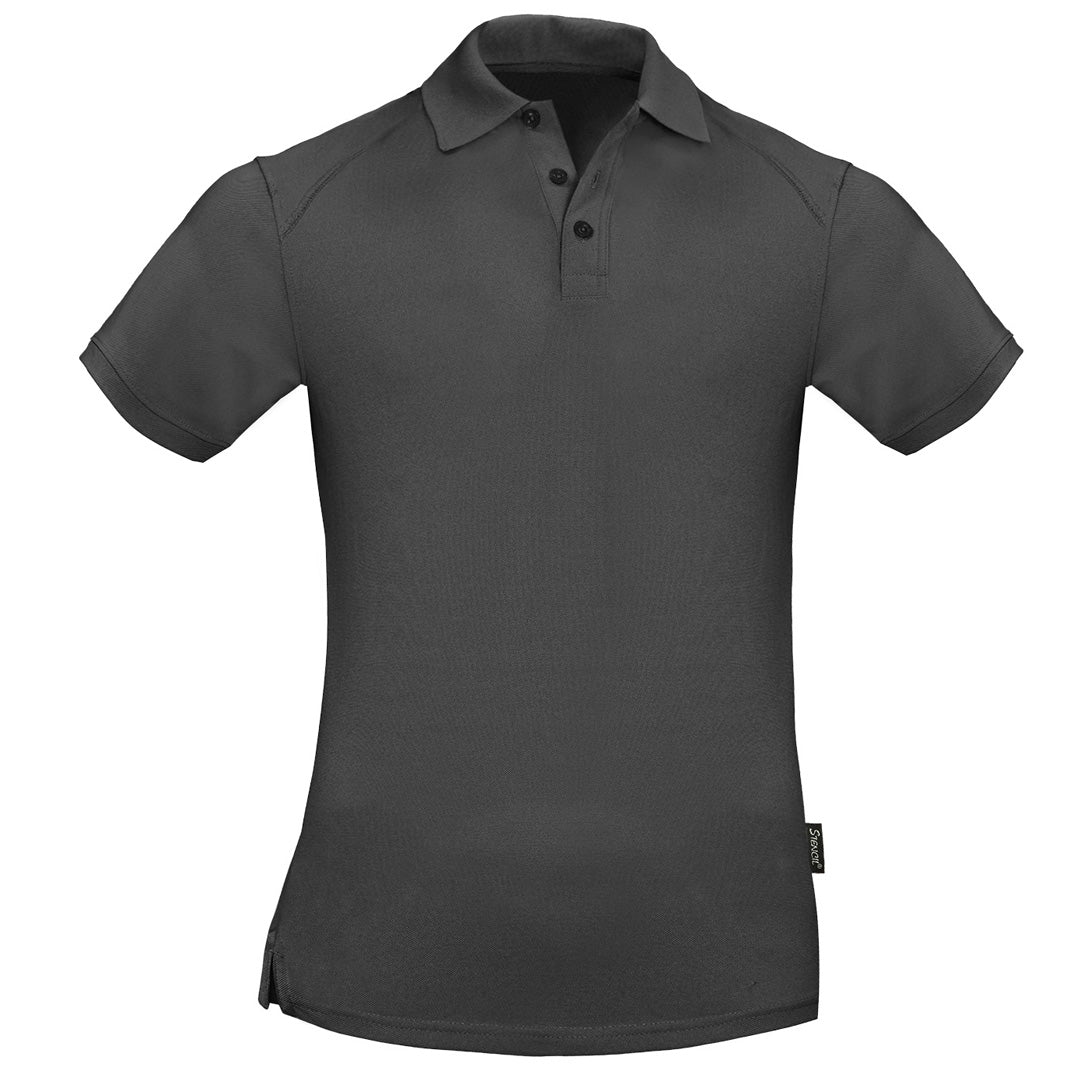 Stencil The Sorona Polo | Mens | Short Sleeve Charcoal Shirts & Tops