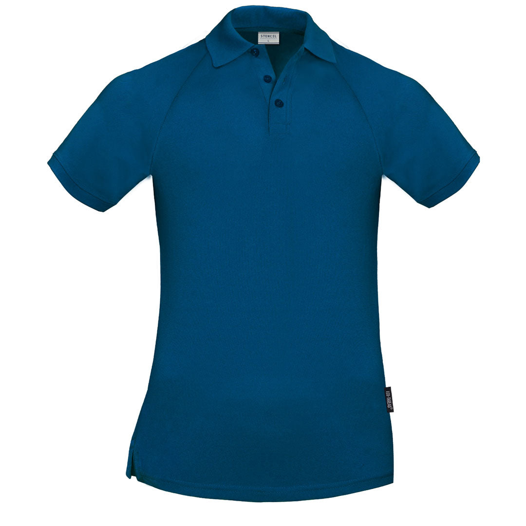 Stencil The Infinity Polo | Mens | Short Sleeve Denim Blue Shirts & Tops