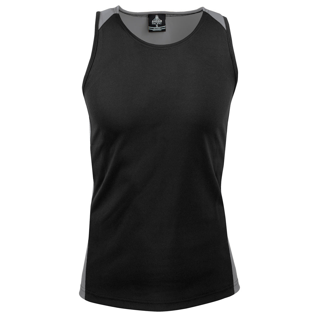 Aussie Pacific The Premier Singlet | Mens Black/Ashe Shirts & Tops