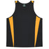 Aussie Pacific The Eureka Singlet | Mens Black/Gold Shirts & Tops