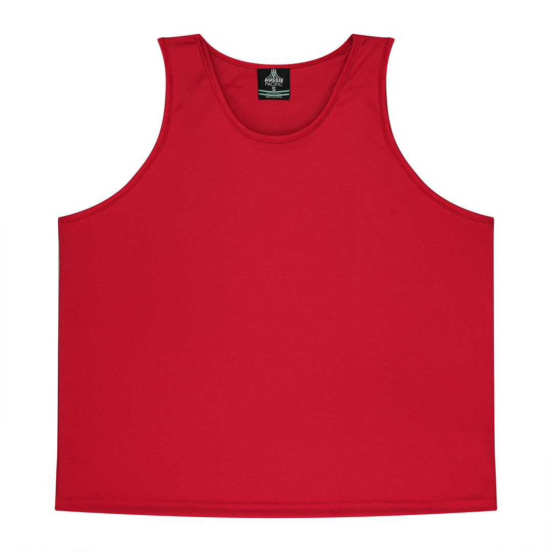 Aussie Pacific The Botany Singlet | Mens Red Shirts & Tops