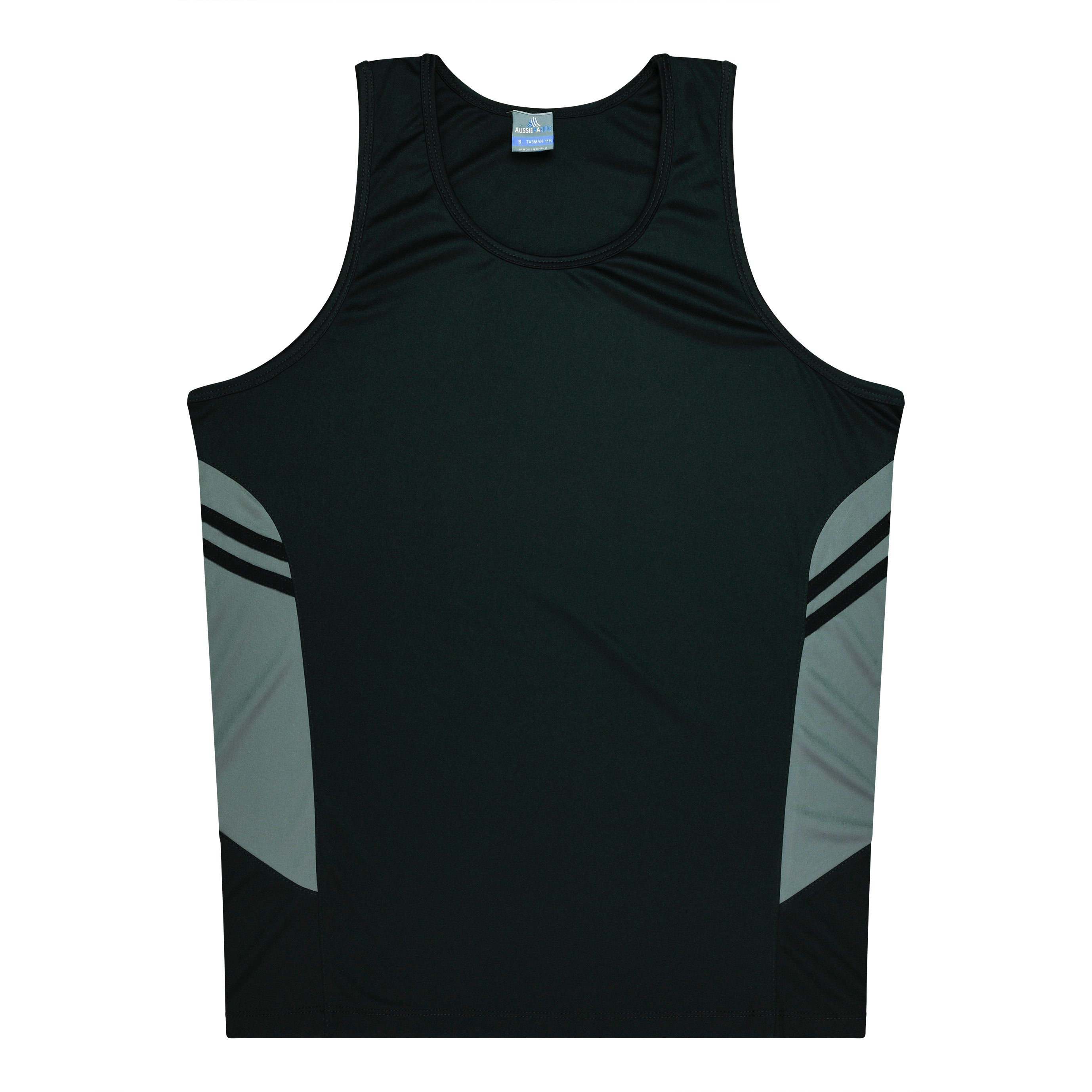 Aussie Pacific The Tasman Singlet | Mens Black/Ashe Shirts & Tops
