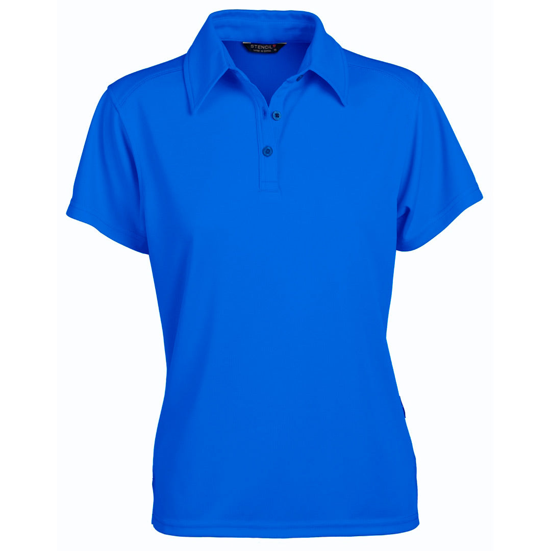 Stencil The Glacier Polo | Ladies | Short Sleeve Ocean Blue Shirts & Tops
