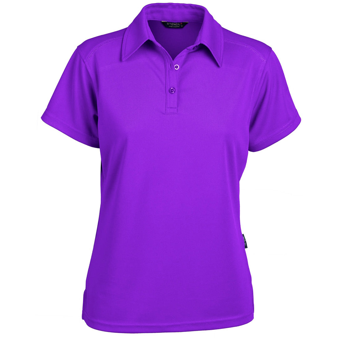 Stencil The Glacier Polo | Ladies | Short Sleeve Purple Shirts & Tops