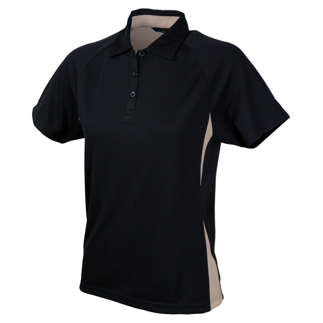Stencil The Arctic Polo | Ladies | Short Sleeve Black Shirts & Tops