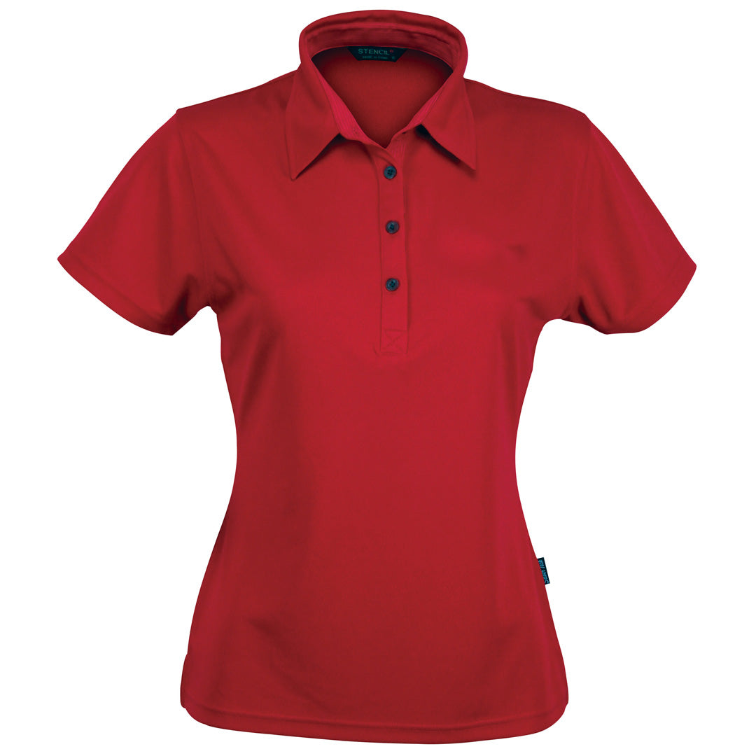Stencil The Argent Polo | Ladies | Short Sleeve Red Shirts & Tops