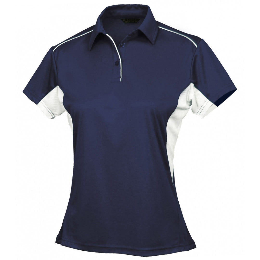 Stencil The Freshen Polo | Ladies | Short Sleeve Navy/White Shirts & Tops