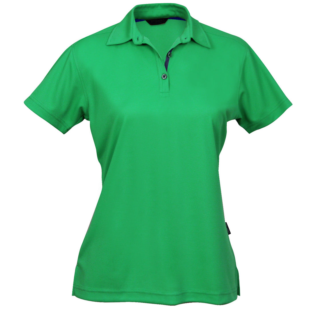 Stencil The Superdry Polo | Ladies | Short Sleeve Green/Navy Shirts & Tops