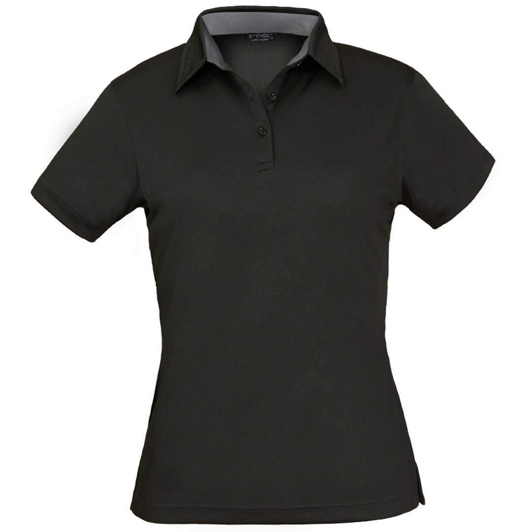Stencil The Kahave Polo | Ladies | Short Sleeve Black Shirts & Tops