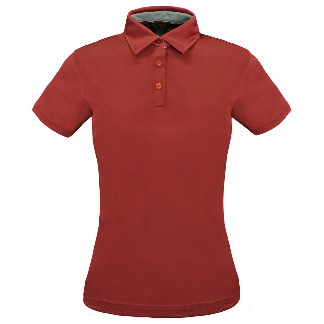 Stencil The Kahave Polo | Ladies | Short Sleeve Red Shirts & Tops
