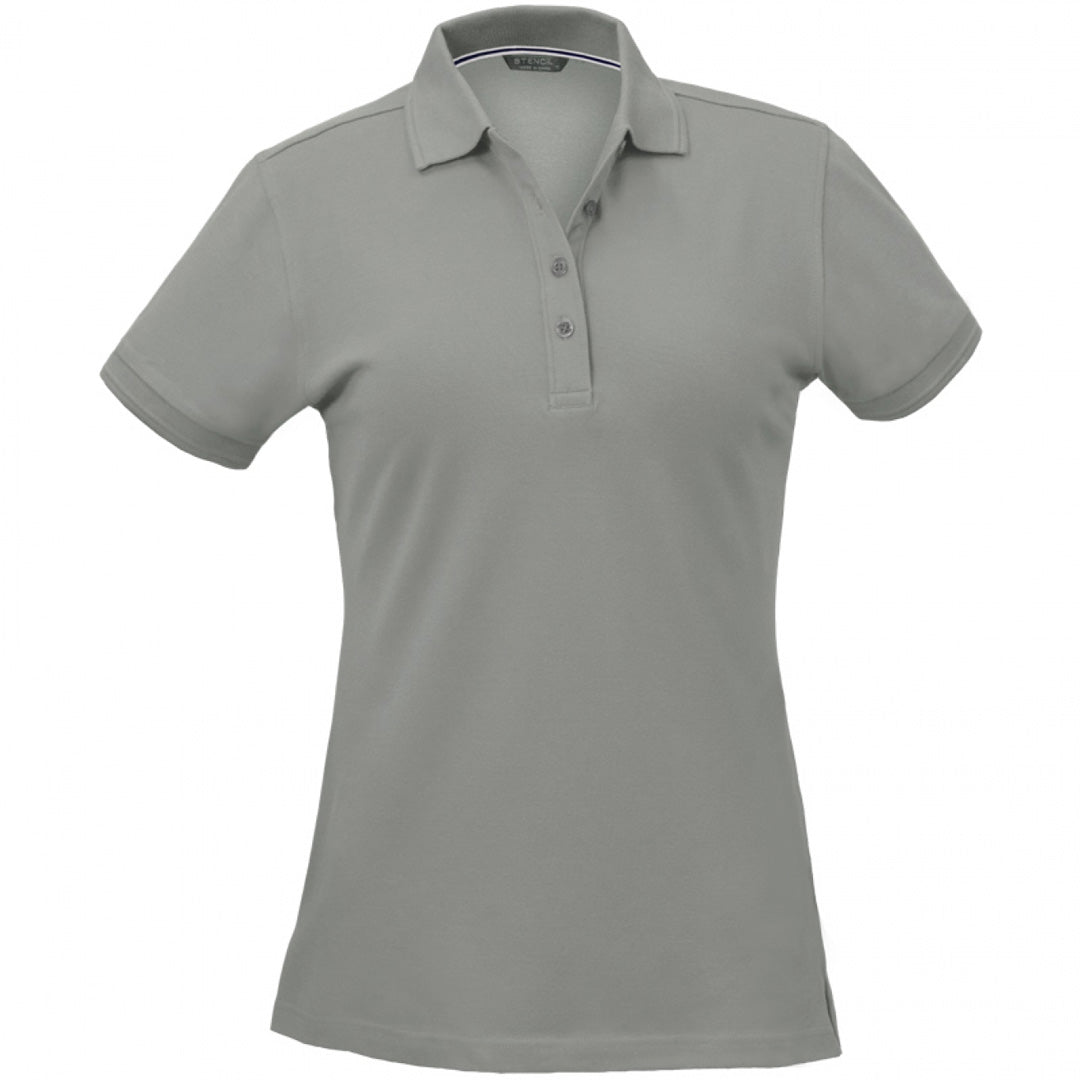 Stencil The Oceanic Polo | Ladies | Short Sleeve Light Grey Shirts & Tops