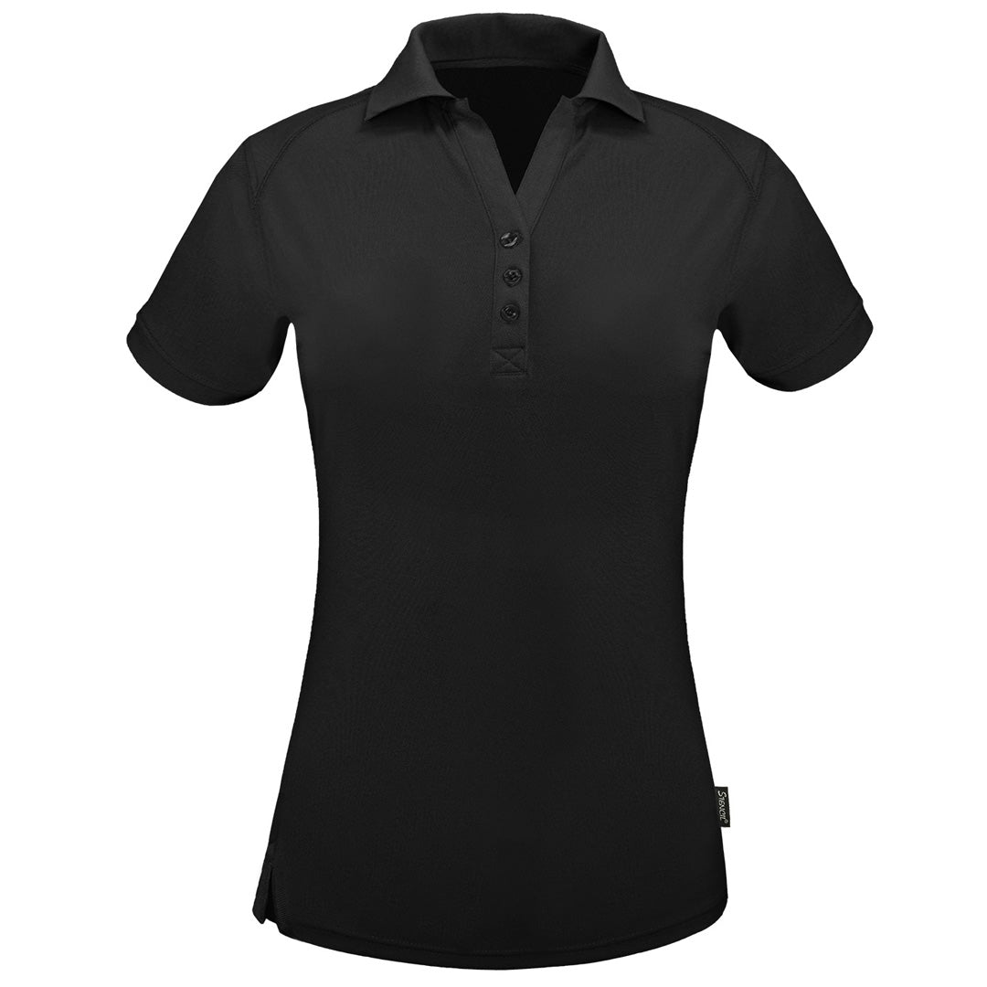 Stencil The Sorona Polo | Ladies | Short Sleeve Black Shirts & Tops
