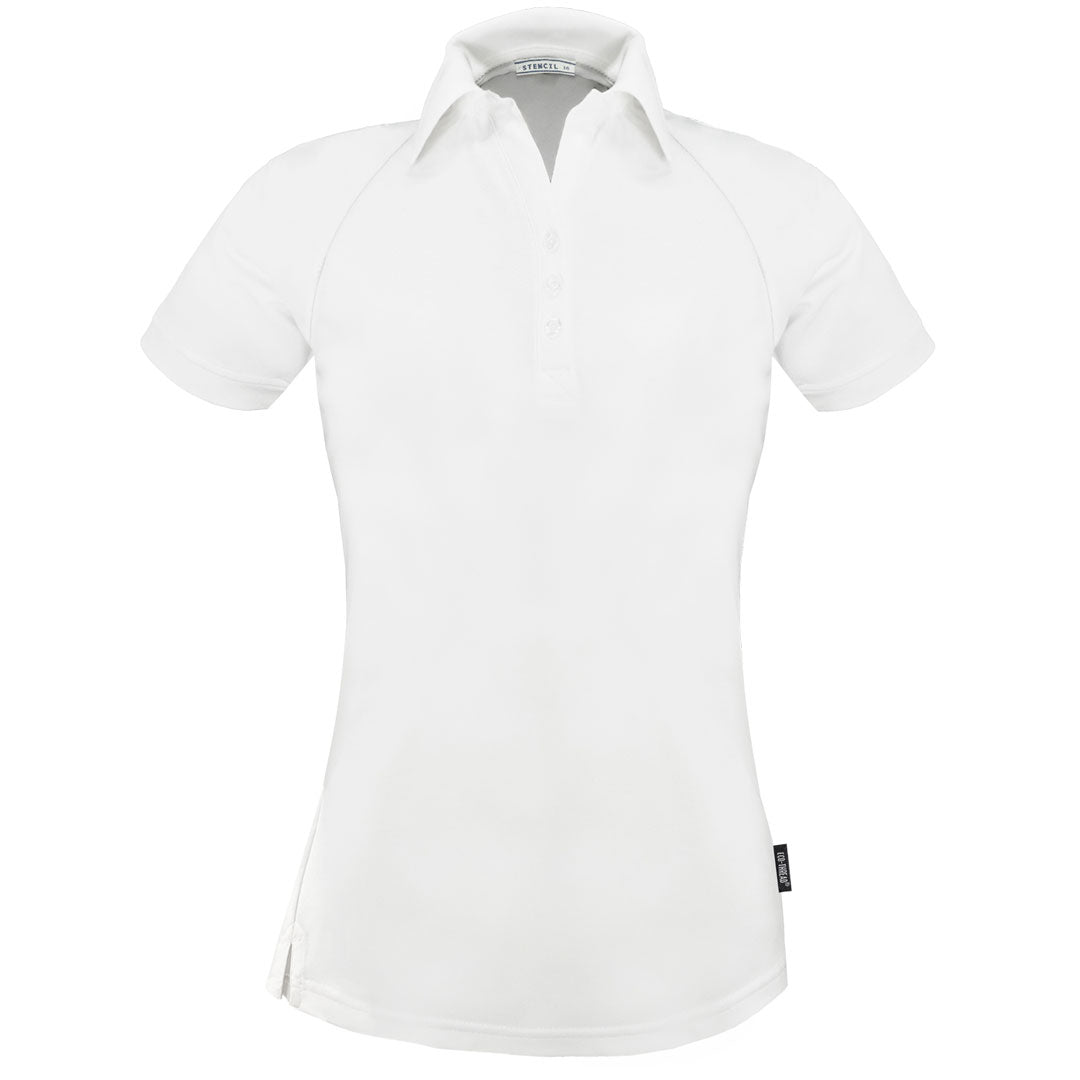 Stencil The Infinity Polo | Ladies | Short Sleeve White Shirts & Tops