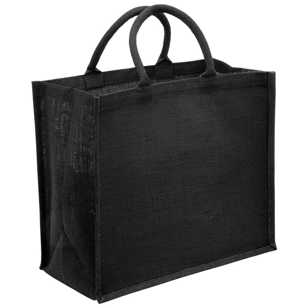Legend The Eco Jute Tote Bag Solid Black Shopping Totes